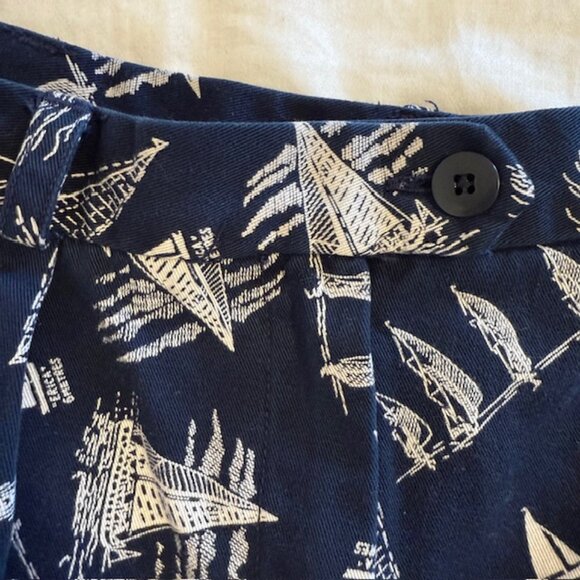 Vintage Ralph Lauren Sport Drop Front Nautical Shorts Button Sailboat Women’s 8 - Picture 10 of 10